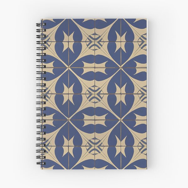 Item preview, Retro Tile Pattern beige and midnight blue designed and sold by RetroTile.