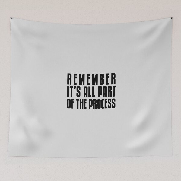 Item preview, REMEMBER IT´S ALL PART OF THE PROCESS - Black Letters designed and sold by DesingMindset.