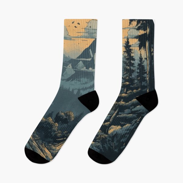 Item preview, A Mountain Biker Biking up a Trail in the Forest - Vintage Outdoors designed and sold by GVRDesign.