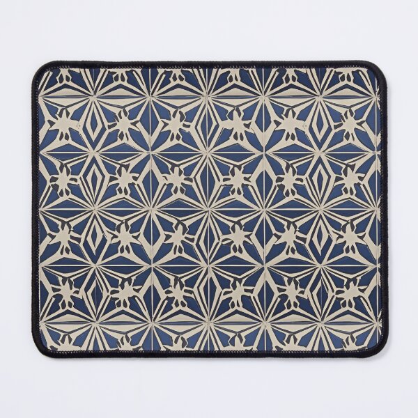 Item preview, Retro Tile Pattern midnight blue and light beige designed and sold by RetroTile.
