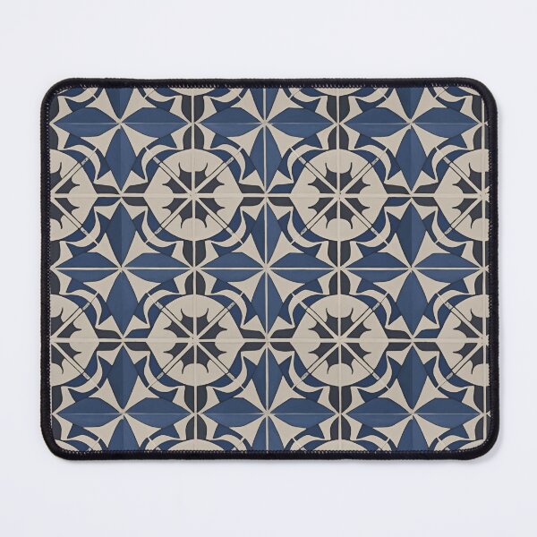 Item preview, Retro Tile Pattern blue and light silver and little black designed and sold by RetroTile.