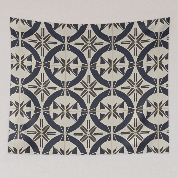 Item preview, Retro Tile Pattern light beige and dark brown and black designed and sold by RetroTile.