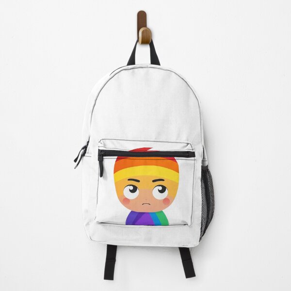 Item preview, Emoji style character with LGBTQ pride colors on their clothes with a defiant expression on their face designed and sold by RuNT3ntertained.