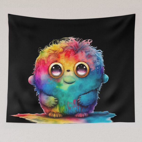 Item preview, Cute and Funny Baby Monster, Little Rainbow Monster designed and sold by MoonFoxDesign.