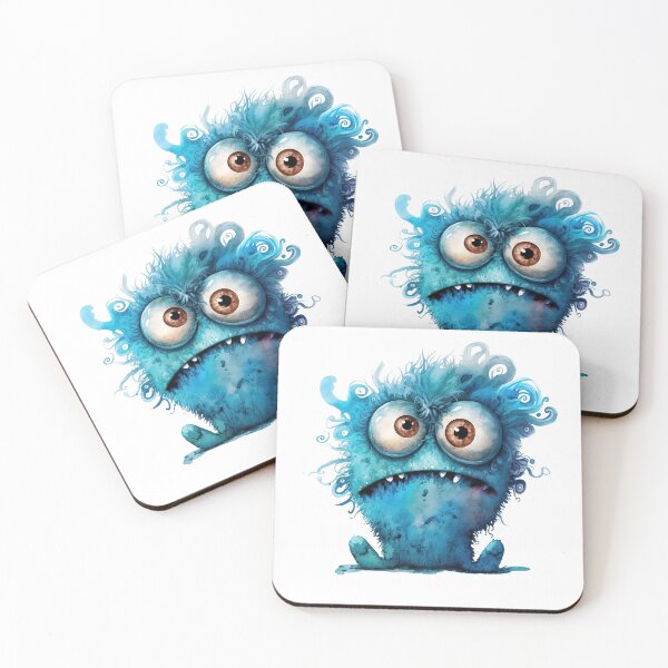 Item preview, Cute and Funny Baby Monster, Blue Monster designed and sold by MoonFoxDesign.