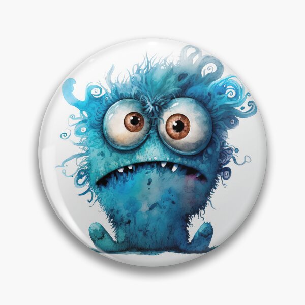 Item preview, Cute and Funny Baby Monster, Blue Monster designed and sold by MoonFoxDesign.