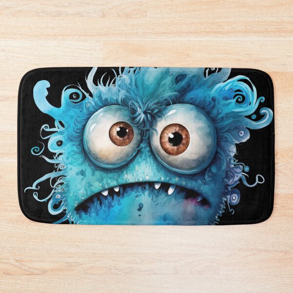 Item preview, Cute and Funny Baby Monster, Blue Monster designed and sold by MoonFoxDesign.