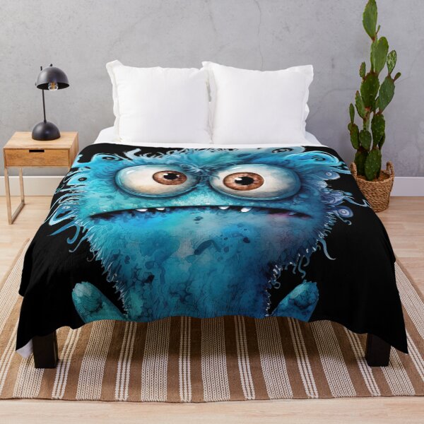 Item preview, Cute and Funny Baby Monster, Blue Monster designed and sold by MoonFoxDesign.