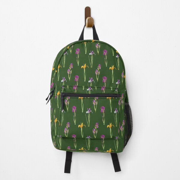 Item preview, Vintage Iris Pattern 1 on Dark Green designed and sold by Melissa Mielke.