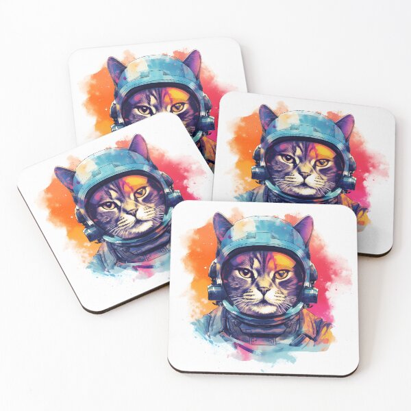 Item preview, Bold colour Spacecat designed and sold by Nosy is Everything.