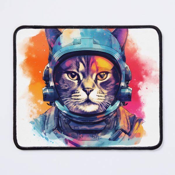 Item preview, Bold colour Spacecat designed and sold by Nosy is Everything.