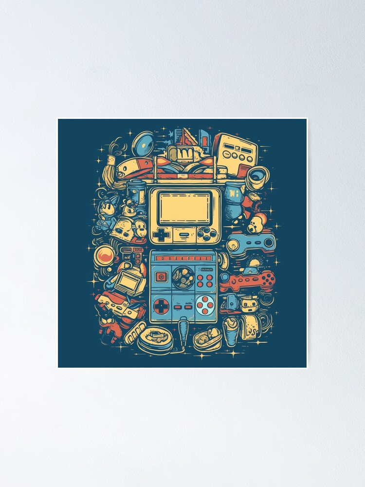 Retro gaming machine Poster for Sale by Ilustrata Design