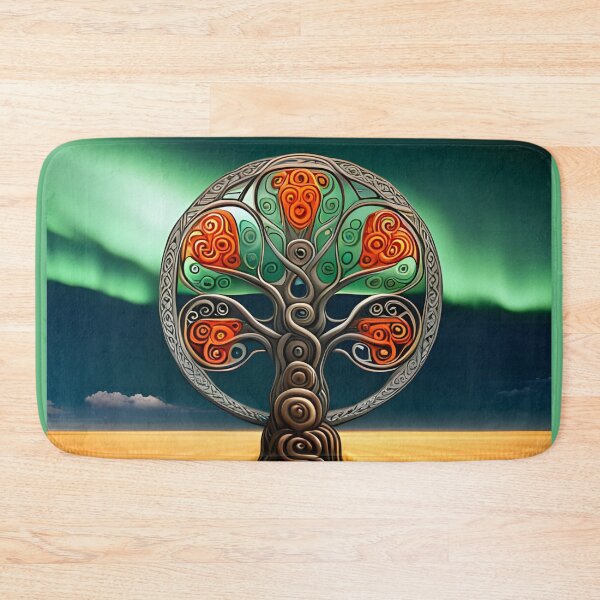 Item preview, Celtic Tree illuminated by Northern Lights designed and sold by DreamyEscapism.