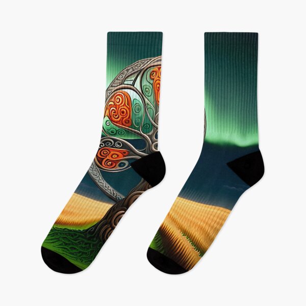 Item preview, Celtic Tree illuminated by Northern Lights designed and sold by DreamyEscapism.