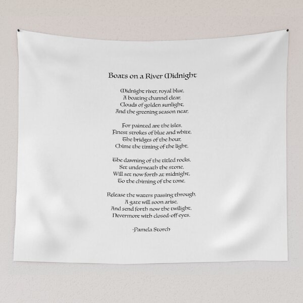 Item preview, Boats on a River Midnight Poem designed and sold by Pamela Storch.