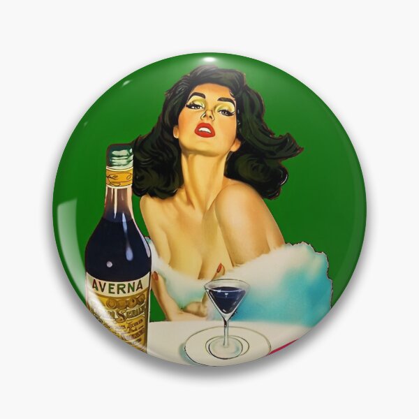 Item preview, Vintage Italian liqueur Averna Amaro Sicilia aperitif alcoholic beverage advertising brunette at cafe advertisement poster / posters for kitchen and dining room wall decor in rare green designed and sold by Jéanpaul  Ferro.