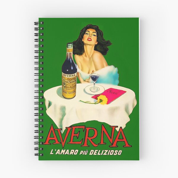 Item preview, Vintage Italian liqueur Averna Amaro Sicilia aperitif alcoholic beverage advertising brunette at cafe advertisement poster / posters for kitchen and dining room wall decor in rare green designed and sold by Jéanpaul  Ferro.