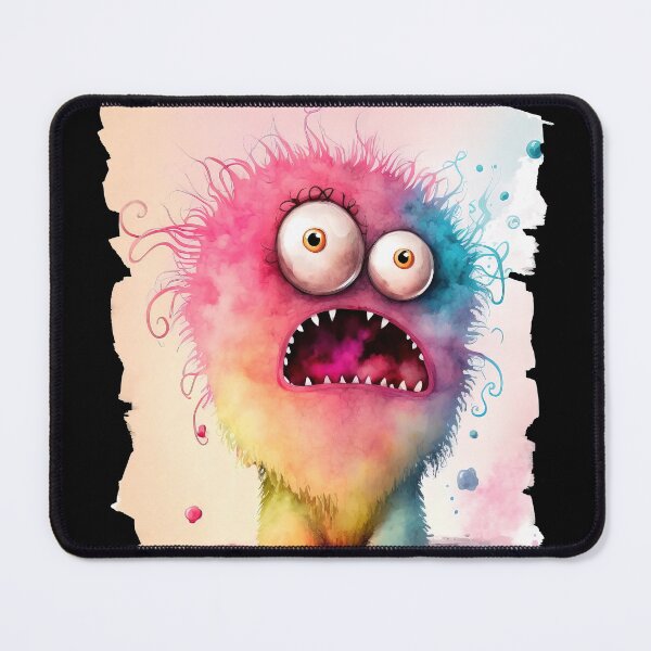 Item preview, Pink Funny Crazy Monster, Little Rainbow Monster designed and sold by MoonFoxDesign.