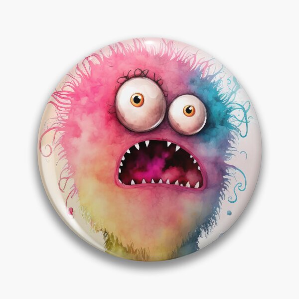 Item preview, Pink Funny Crazy Monster, Little Rainbow Monster designed and sold by MoonFoxDesign.