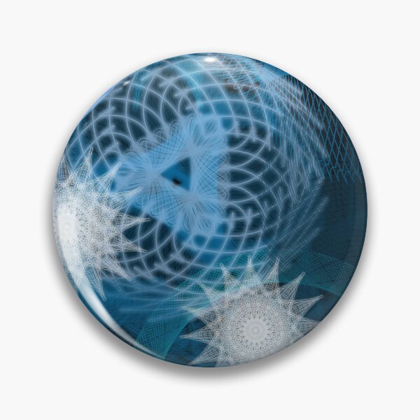 Item preview, Blue and White Starlit Geometry, a Patterned Spirograph Collage designed and sold by RachelEDesigns.