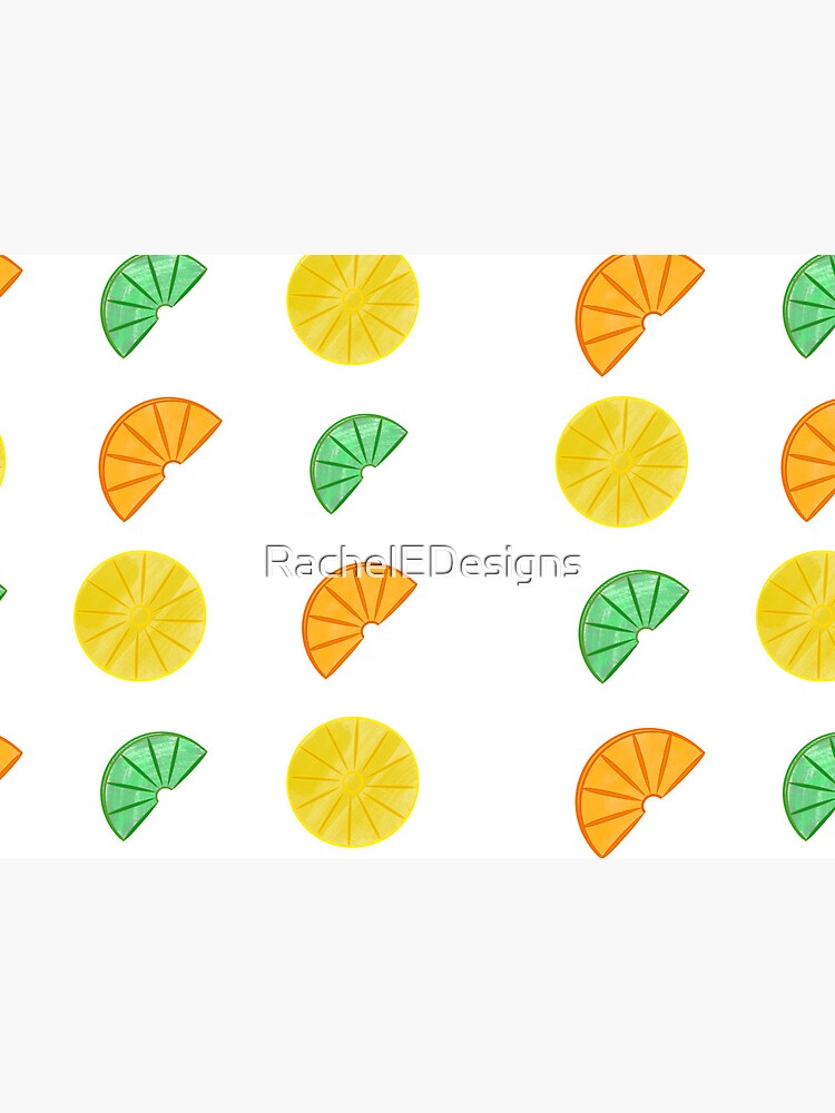 Citrus fruits: a Patterned Spirograph Collage Art Board Print for