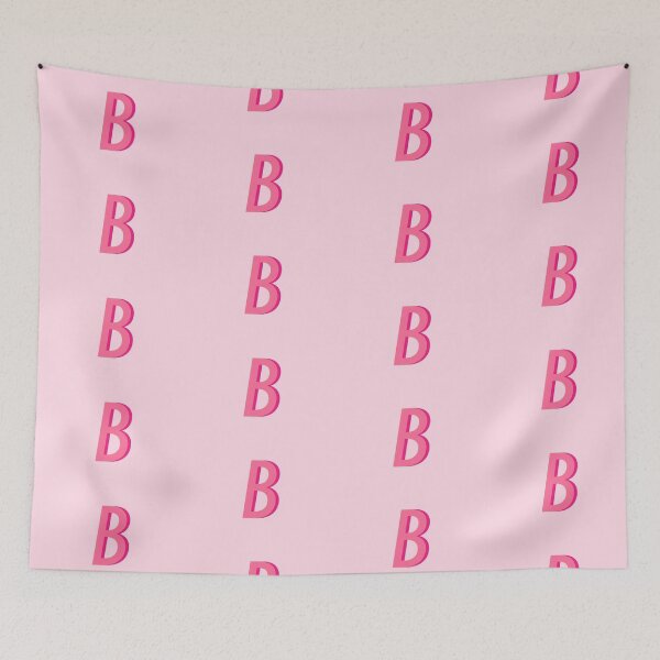 Item preview, B Pink Monogram designed and sold by mbstickerco20.