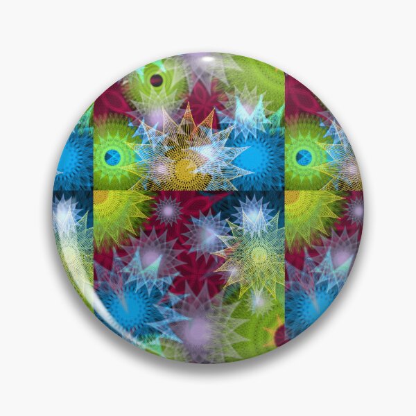 Item preview, Neon Stars: a Patterned Spirograph Collage designed and sold by RachelEDesigns.