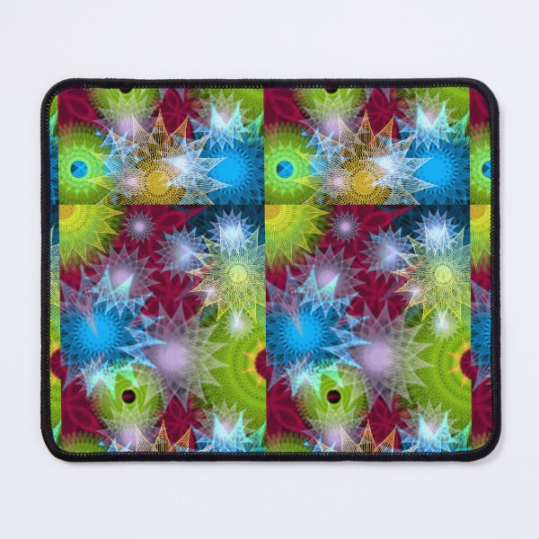 Item preview, Neon Stars: a Patterned Spirograph Collage designed and sold by RachelEDesigns.