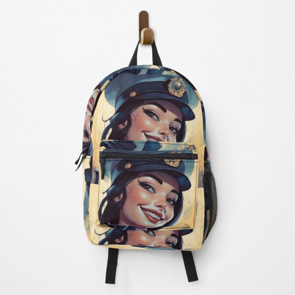 Item preview, Police Woman of your dreams, pin up, retro smiling beautiful officer designed and sold by GueloStudio.