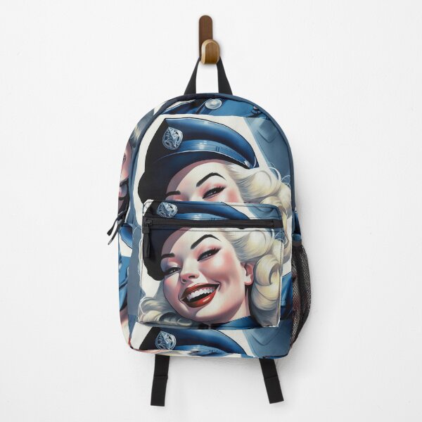 Item preview, Police Woman of your dreams, pin up, retro smiling beautiful officer designed and sold by GueloStudio.