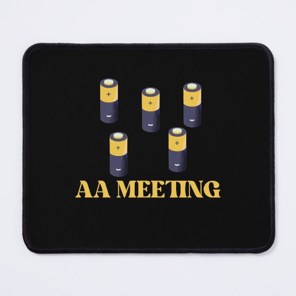 Item preview, Funny AA Meeting Sobriety Sarcasm Battery Humor Batteries designed and sold by MagicSD Designs.