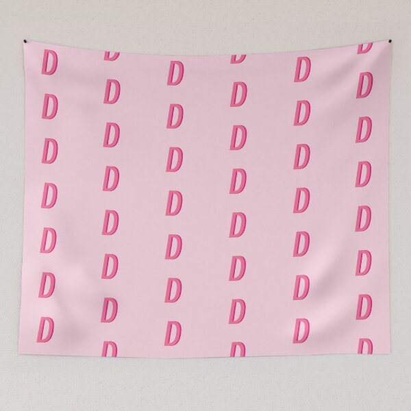 Item preview, D Pink Monogram designed and sold by mbstickerco20.
