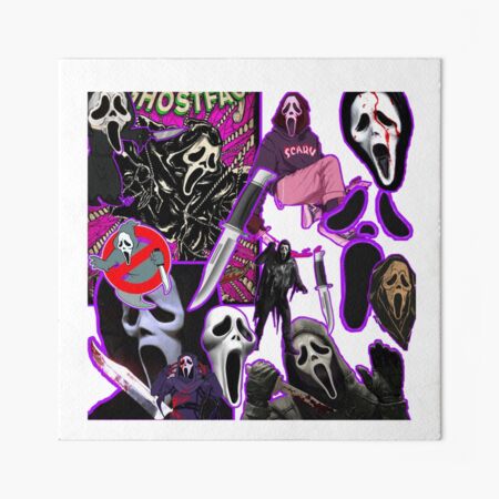 Scary Ghost Scary Ghost Face Art Board Print for Sale by anatim33