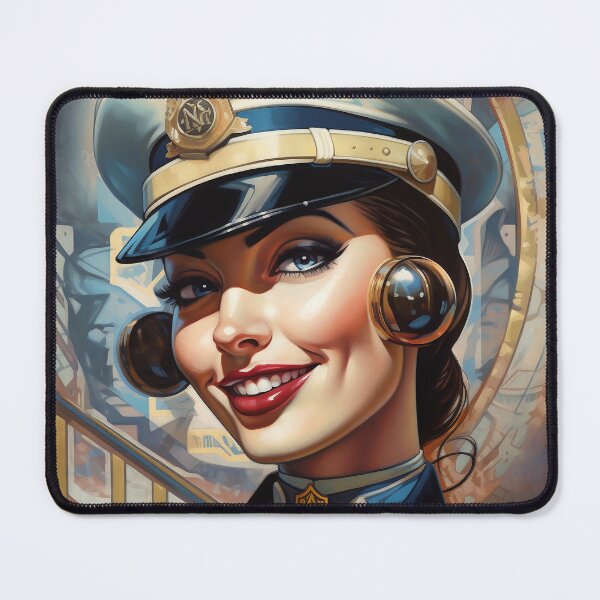 Item preview, Police Woman of your dreams, pin up, retro smiling beautiful officer designed and sold by GueloStudio.