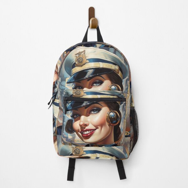 Item preview, Police Woman of your dreams, pin up, retro smiling beautiful officer designed and sold by GueloStudio.