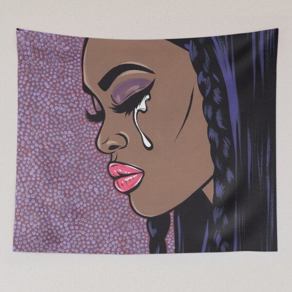Item preview, Black Sad Crying Comic Girl designed and sold by turddemon.