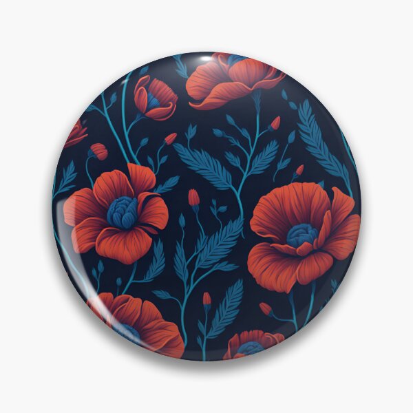 Item preview, Poppies Flowers Pattern designed and sold by CraftyDownloads.
