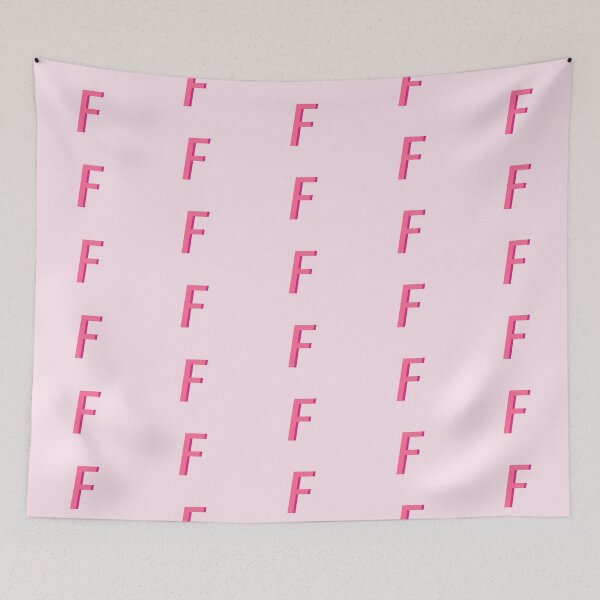 Item preview, F Pink Monogram designed and sold by mbstickerco20.