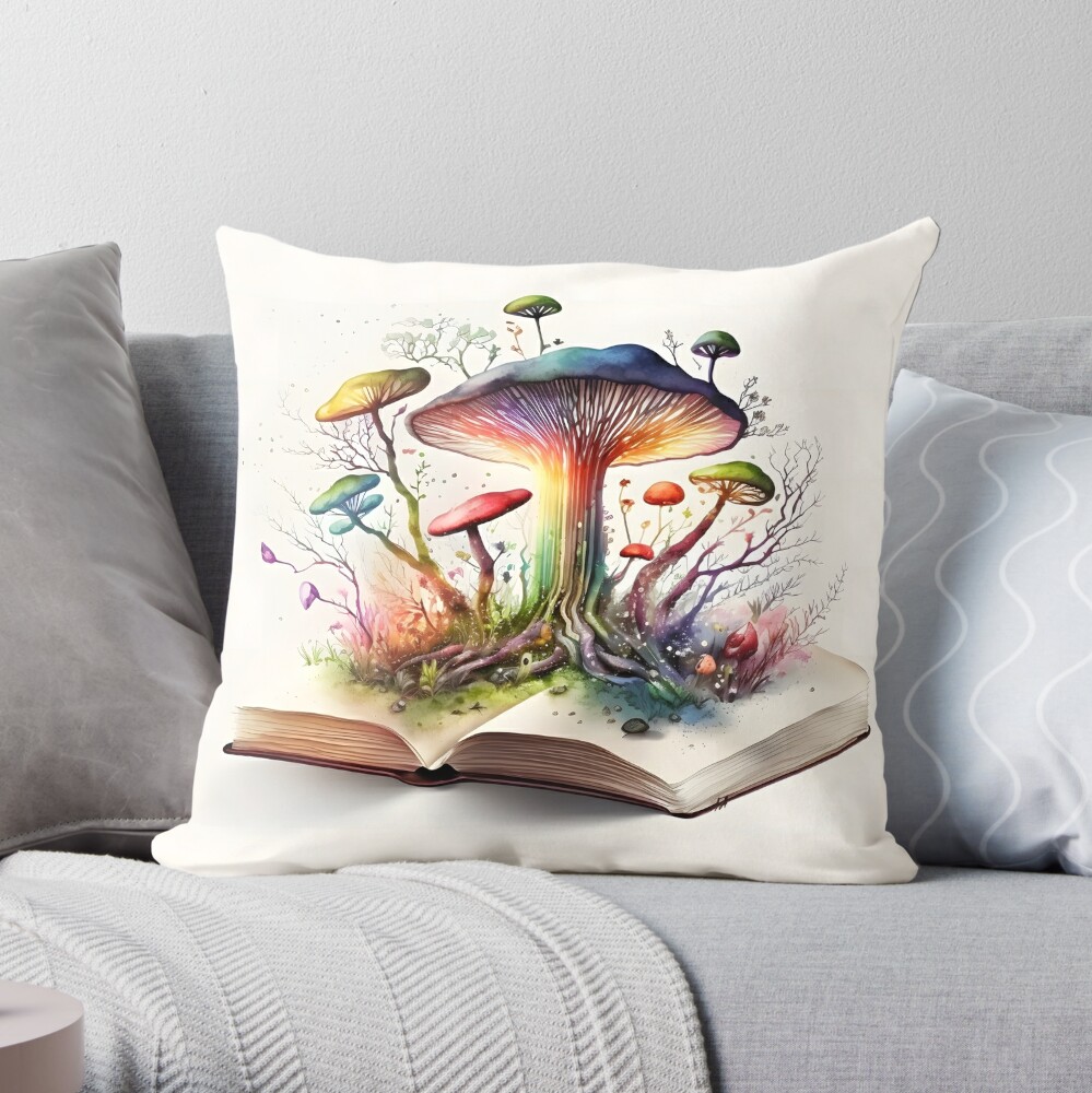 Mushroom Spore Print Pillow, 18