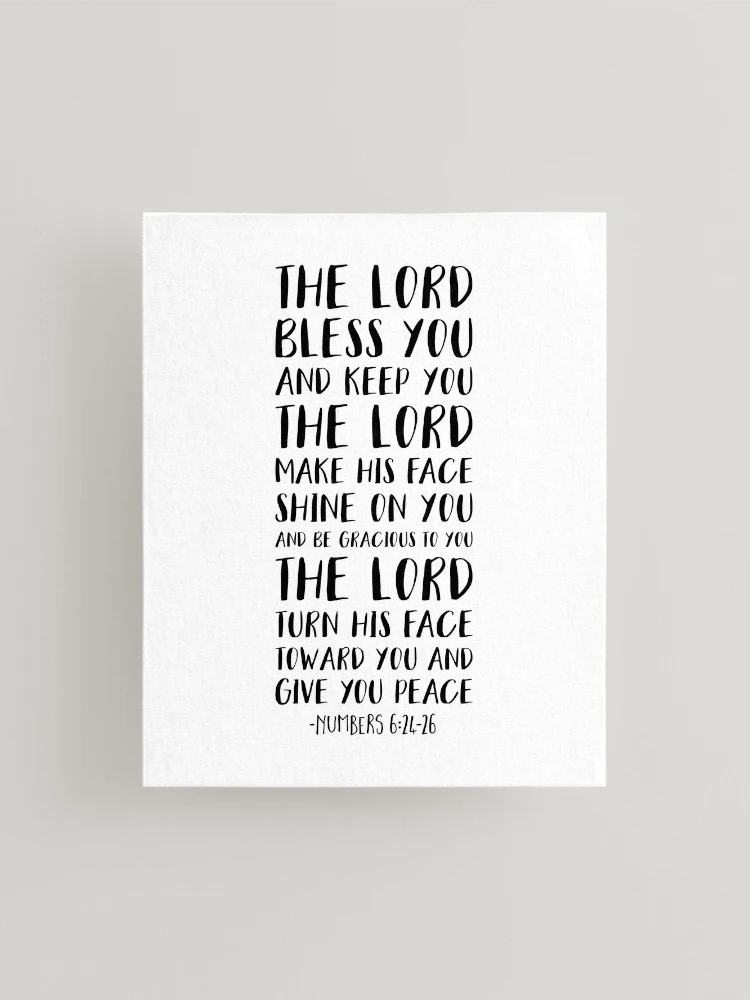 Bless You and Keep You Black and Gold Large Portrait Gift Bag with Card -  Numbers 6:24-26