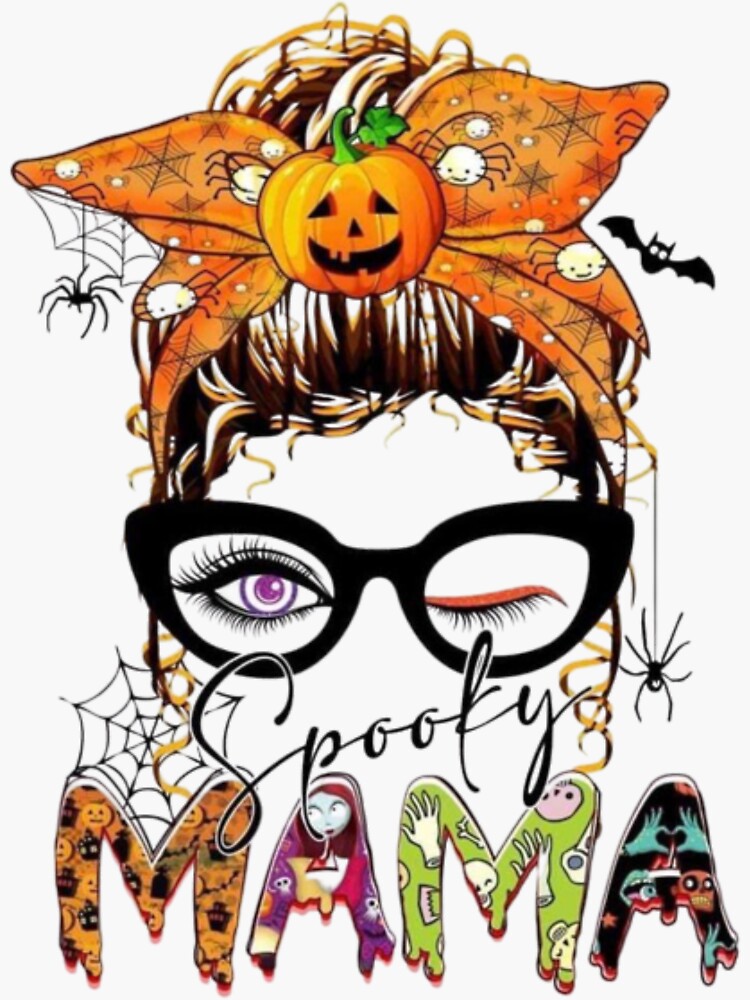 Witchy Woman PNG, Halloween Fall Skull Bun Spider Witch Digital