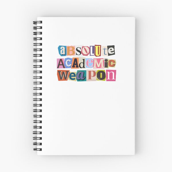 Item preview, ABSOLUTE ACADEMIC WEAPON magazine letter word sticker designed and sold by sollunadesigns.