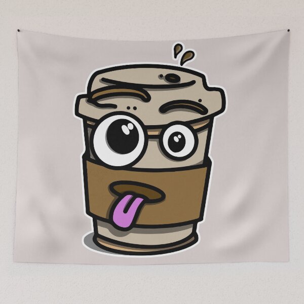 Item preview, Funny Coffee Sticker: Can't Contain the Caffeine Excitement designed and sold by DHC-design.