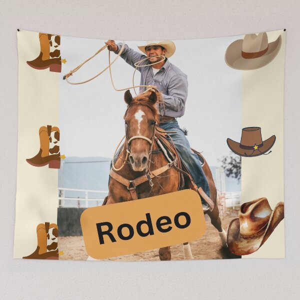 Item preview, Rodeo time bucking horse with cowboy designed and sold by LGMmugsdesign.
