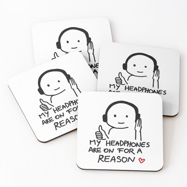 Item preview,  my headphones are on for a reason sticker designed and sold by tazituna100.