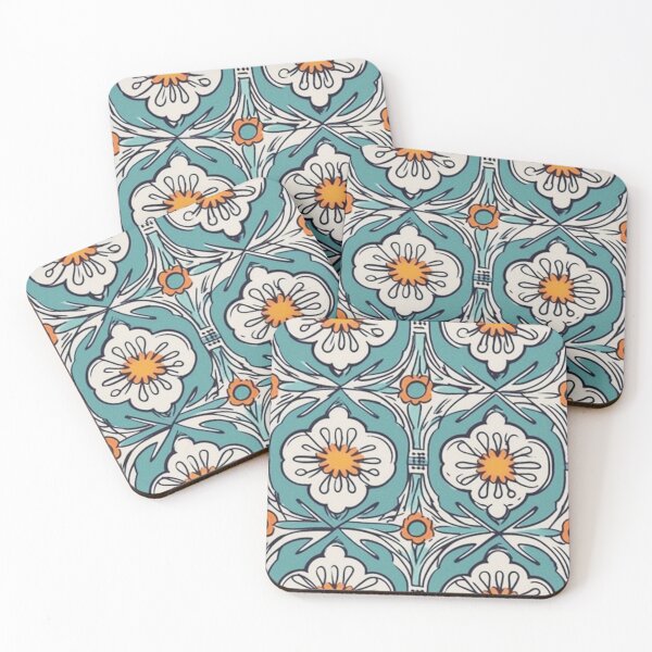 Item preview, Pattern with Abstract Flowers designed and sold by Starliteflower.