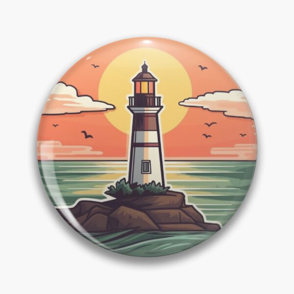 Item preview, Cute Cartoon Style Lighthouse Sticker designed and sold by HandCraftedArt.