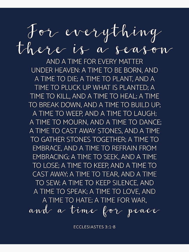 There is a Season and a Time {Poster} There is a Season and a Time {Poster}