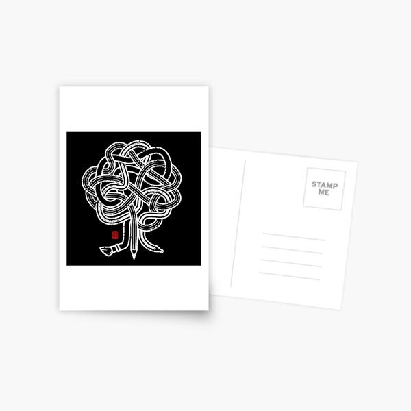 Entangled Artist's Tree [white] Postcard