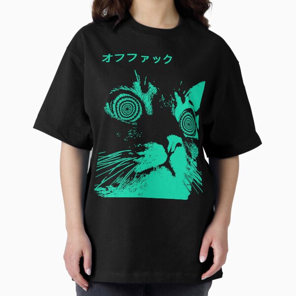 Item preview, Vaporwave Cool Cat Japanese Urban Neon Style designed and sold by OWLvision33.